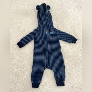 Carter Blue Striped Bear Suit